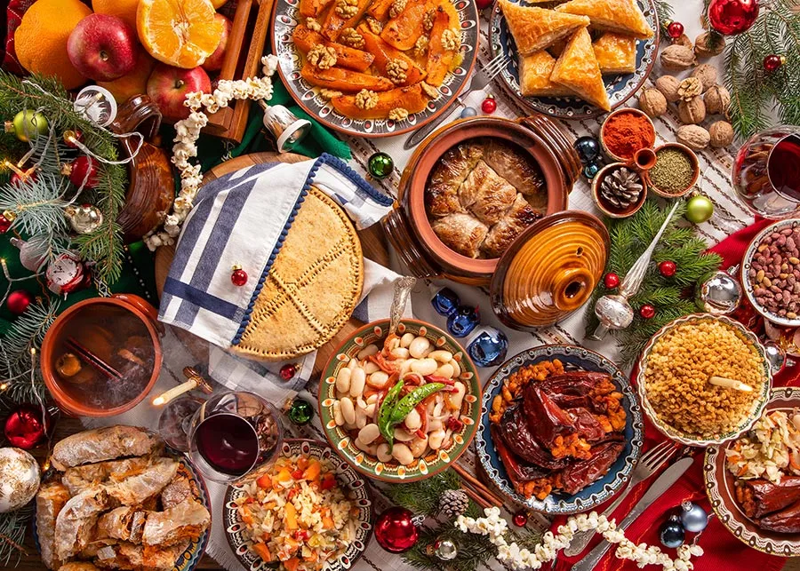 Bulgarian Traditional Food Table
